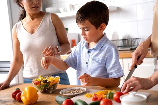 acompanhamento nutricional para as crianças terem uma alimentação saudável